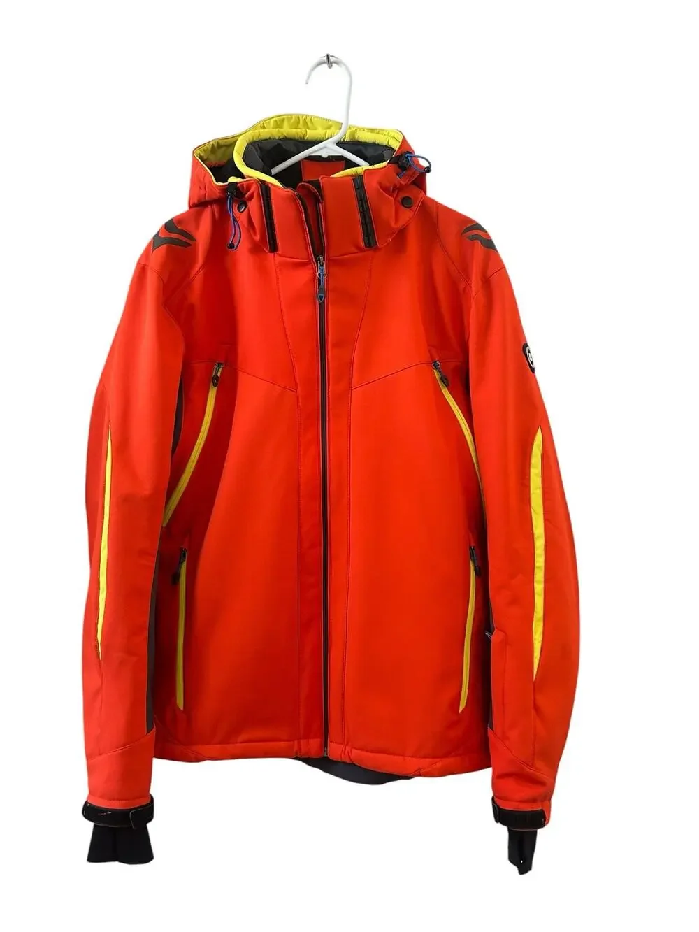 Killtec Allround Orange Hooded Ski Jacket Men's Large Water Resistant Windproof